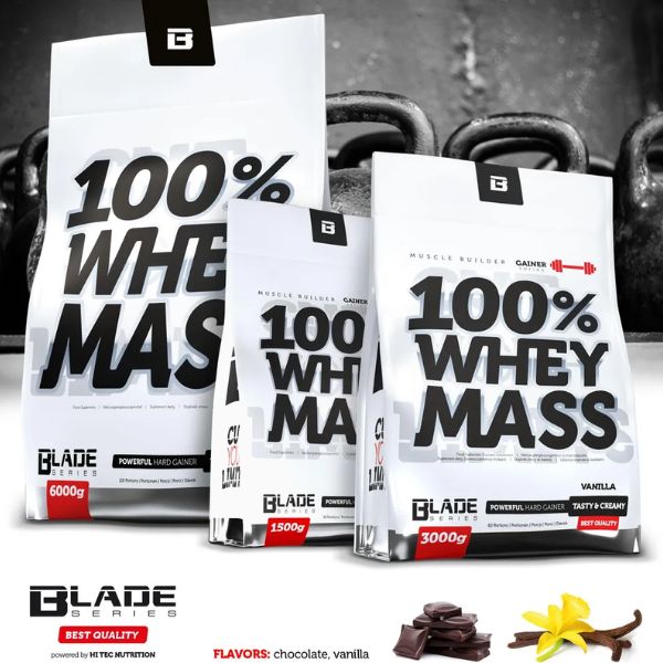 100% Whey mass 3kg od Blade Supplements – Obrázok 2