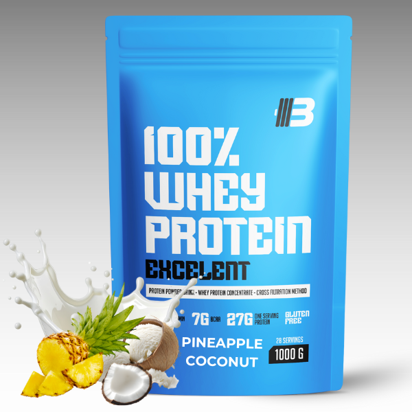 Whey proteín 2kg – Excelent 100% Whey (výhodné balenie 2×1kg) – Obrázok 3