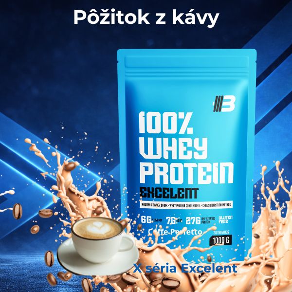 Caffe Perfetto – Excelent 100% Whey protein | kapučíno – Obrázok 2