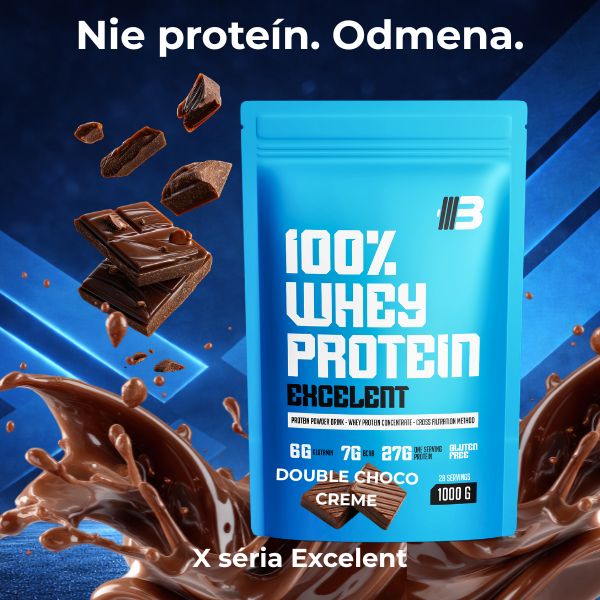 Double Choco Creme – Excelent 100% Whey Protein | Dvojitá čokoláda – Obrázok 2