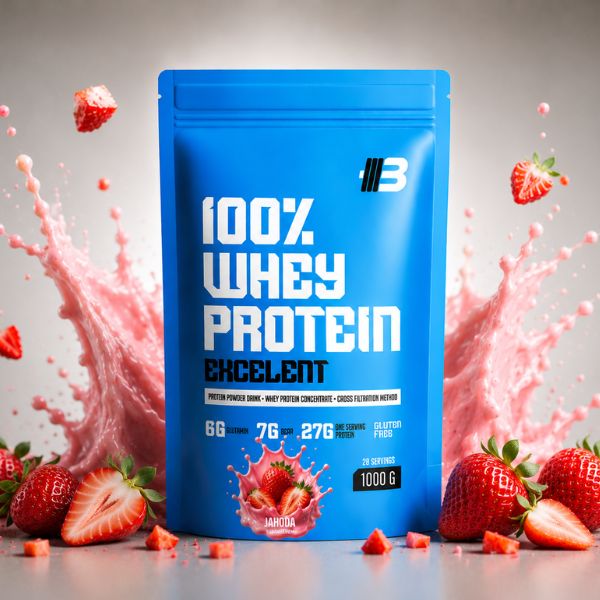 Pure Strawberry Creme – Excelent 100% Whey Protein | jahoda