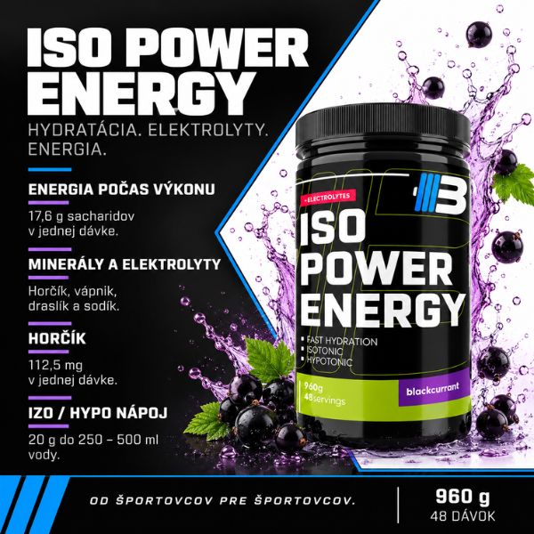 Iso Power Energy – Čierna ríbezľa | Iontový nápoj – Obrázok 3