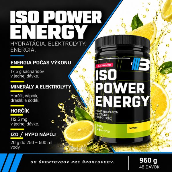 Iso Power Energy – Citrón | Iontový nápoj – Obrázok 3