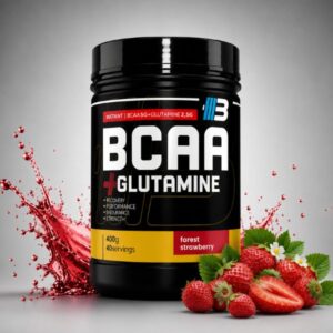BCAA + GLUTAMÍN 2:1:1 400g – LESNÁ JAHODA