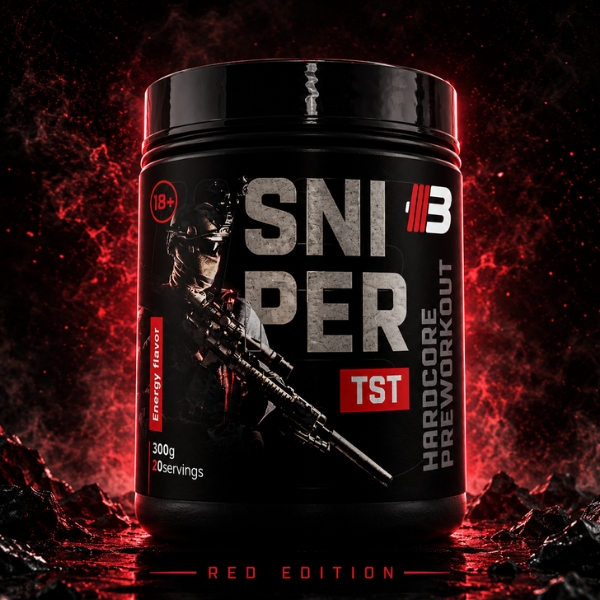 SNIPER TST – Extrémny pre-workout pre výkon, silu a sústredenie | 300 g