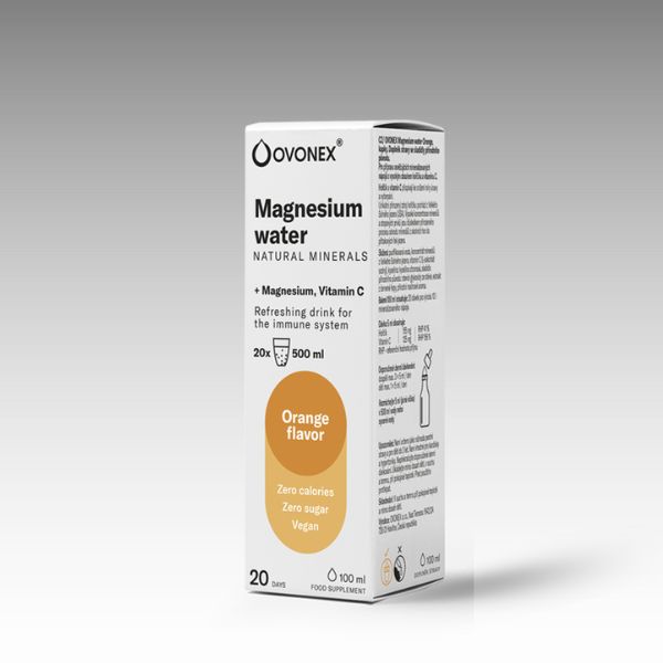 Magnesium water Orange 100ml 20 x 500 ml od Ovonex