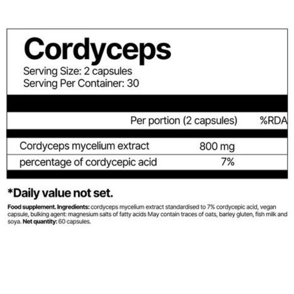 Cordyceps 60kaps od 4Endurance – Obrázok 2