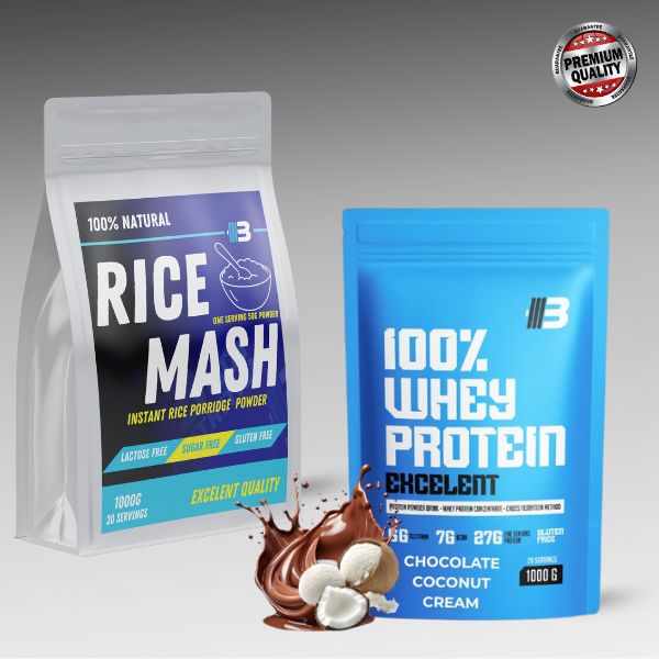 PERFEKTNÝ ŠTART: RYŽOVÁ KAŠA + PROTEÍN PODĽA TVOJHO VÝBERU od BODY NUTRITION