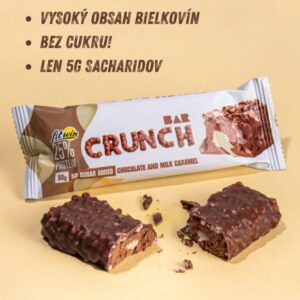 Proteinová tyčinky CRUNCH BAR 50g príchuť: Čokoláda a mliečny karamel s čokoládovou polevou  od Fit Win