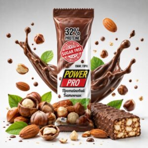 Tyčinka PowerPro 60g orechová 32%protein
