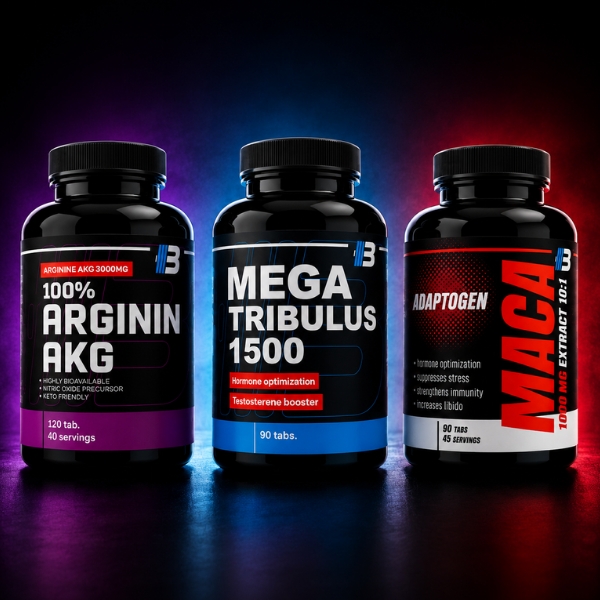 MAN POWER PACK – Sila, Vitalita & Napumpovanie (Tribulus + Maca + Arginín)