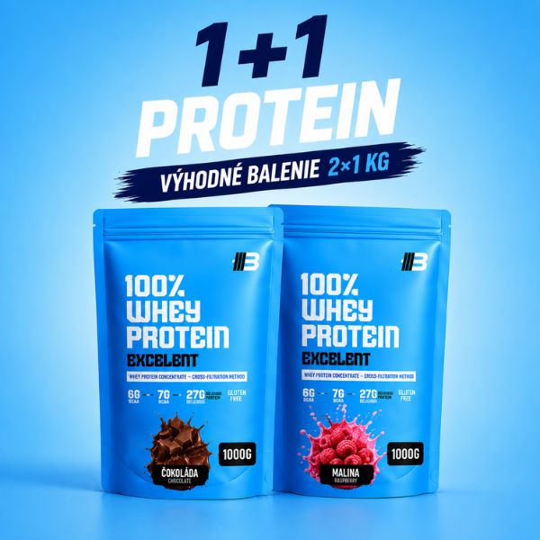 Whey proteín 2kg – Excelent 100% Whey (výhodné balenie 2×1kg)