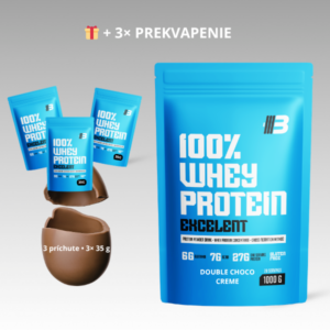 EXCELENT 100% WHEY – Double Choco + 3× Prekvapenie