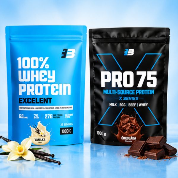 EXCELENT 100% WHEY + PRO 75 – proteínový MIX 2 × 1 kg – Obrázok 3